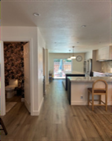 Hallway to kitchen, after renovation