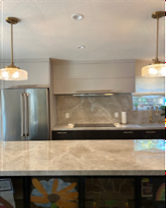 Kitchen toward the windows, after renovation